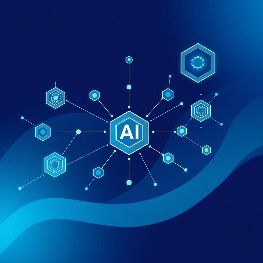 AI and software network illustration